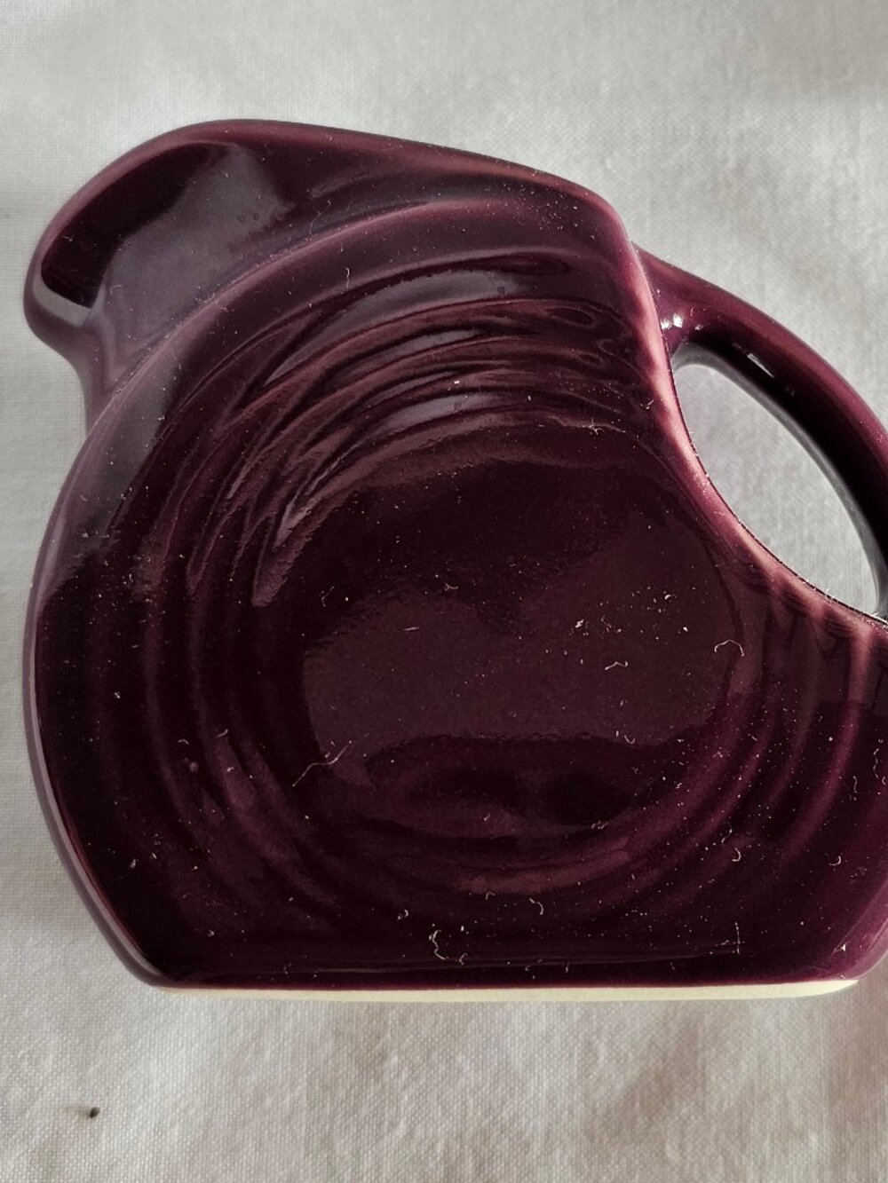 Fiesta Plum Ceramic Mini Disk Pitcher - Retired